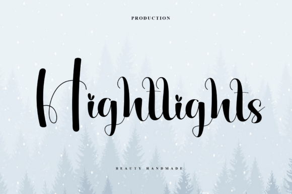 Hightlights: The Modern Script Font for Elegant Design