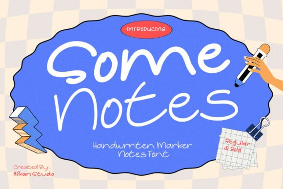 Some Notes: The Authentic Marker Font for Creative Design